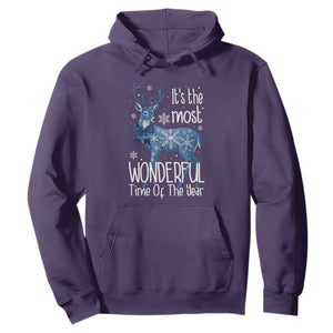 Chrismtas Reindeer Coquette Hoodie It's The Most Wonderful Time Of The Year TS09 Purple Print Your Wear
