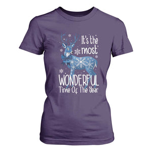 Chrismtas Reindeer Coquette T Shirt For Women It's The Most Wonderful Time Of The Year TS09 Purple Print Your Wear