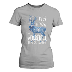 Chrismtas Reindeer Coquette T Shirt For Women It's The Most Wonderful Time Of The Year TS09 Sport Gray Print Your Wear