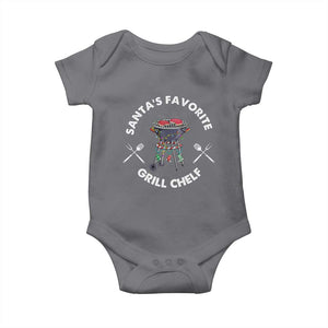 Funny Xmas Grilling Baby Onesie Christmas TS09 Charcoal Print Your Wear