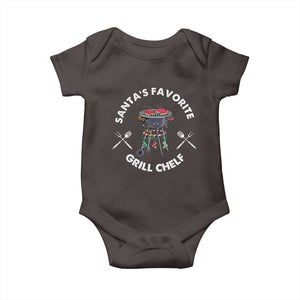 Funny Xmas Grilling Baby Onesie Christmas TS09 Dark Chocolate Print Your Wear