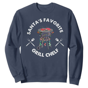 Funny Xmas Grilling Sweatshirt Christmas TS09 Navy Print Your Wear