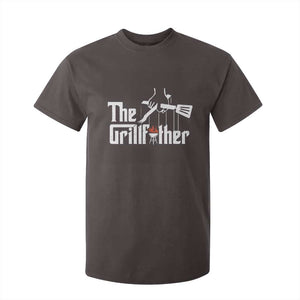 Funny Grill Dad T Shirt For Kid The Grillfather BBQ Party Grilling TS09 Dark Chocolate Print Your Wear