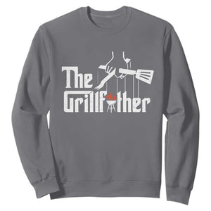 Funny Grill Dad Sweatshirt The Grillfather BBQ Party Grilling TS09 Charcoal Print Your Wear
