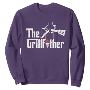 Funny Grill Dad Sweatshirt The Grillfather BBQ Party Grilling TS09 Purple Print Your Wear