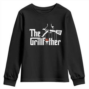 Funny Grill Dad Youth Sweatshirt The Grillfather BBQ Party Grilling TS09 Black Print Your Wear