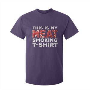 Funny This Is My Meat Smoking T Shirt For Kid Grilling BBQ Lover TS09 Purple Print Your Wear