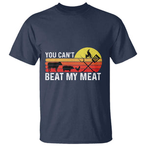 Funny BBQ Grilling T Shirt You Can't Beat My Meat TS09 Navy Print Your Wear