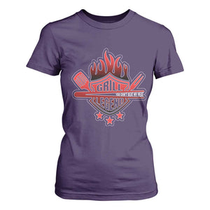 Funny BBQ Grilling T Shirt For Women Grill Lelend You Can't Beat My Meat TS09 Purple Print Your Wear