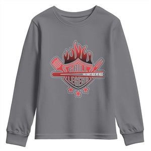 Funny BBQ Grilling Youth Sweatshirt Grill Lelend You Can't Beat My Meat TS09 Charcoal Print Your Wear