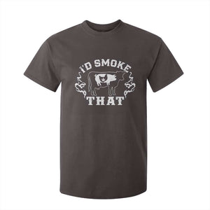 I'd Smoke That Grilling BBQ T Shirt For Kid TS09 Dark Chocolate Print Your Wear