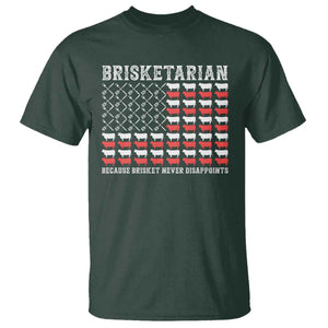 Funny BBQ Lover T Shirt Brisketarian Because Brisket Never Disappoints TS09 Dark Forest Green Print Your Wear