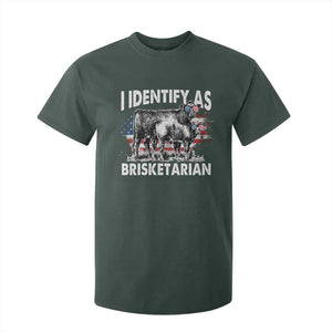 Funny BBQ Lover T Shirt For Kid I Identify As Brisketarian TS09 Dark Forest Green Print Your Wear