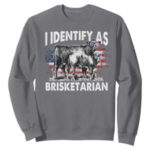Funny BBQ Lover Sweatshirt I Identify As Brisketarian TS09 Charcoal Print Your Wear