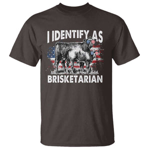 Funny BBQ Lover T Shirt I Identify As Brisketarian TS09 Dark Chocolate Print Your Wear