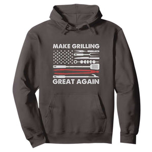 Funny BBQ Grilling Pitmaster Hoodie Make Grilling Great Again Chef Smoking Tools TS09 Dark Chocolate Print Your Wear
