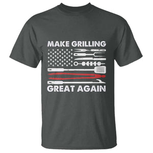 Funny BBQ Grilling Pitmaster T Shirt Make Grilling Great Again Chef Smoking Tools TS09 Dark Heather Print Your Wear