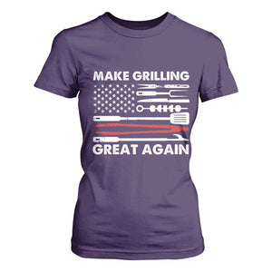 Funny BBQ Grilling Pitmaster T Shirt For Women Make Grilling Great Again Chef Smoking Tools TS09 Purple Print Your Wear