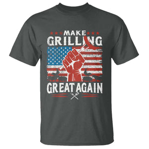 Funny BBQ Lover T Shirt Make Grilling Great Again Smoker Grill Sausages TS09 Dark Heather Print Your Wear