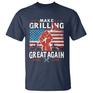 Funny BBQ Lover T Shirt Make Grilling Great Again Smoker Grill Sausages TS09 Navy Print Your Wear