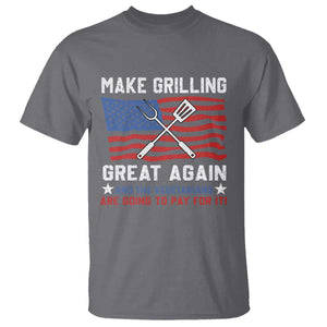 Funny BBQ Lover T Shirt Make Grilling Great Again And The Vegetarians Are Going To Pay For It TS09 Charcoal Print Your Wear