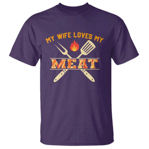 Funny BBQ Grilling Pitmaster T Shirt My Wife Loves My Meat TS09 Purple Print Your Wear