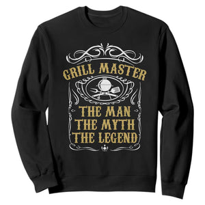 BBQ Grilling Pitmaster Sweatshirt Grill Master The Man The Myth The Legend TS09 Black Print Your Wear