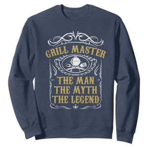 BBQ Grilling Pitmaster Sweatshirt Grill Master The Man The Myth The Legend TS09 Navy Print Your Wear