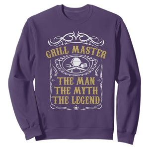 BBQ Grilling Pitmaster Sweatshirt Grill Master The Man The Myth The Legend TS09 Purple Print Your Wear