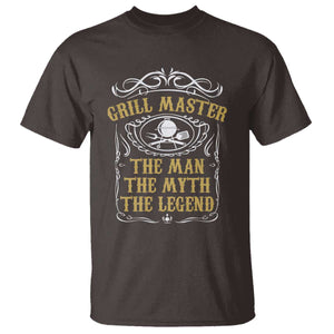 BBQ Grilling Pitmaster T Shirt Grill Master The Man The Myth The Legend TS09 Dark Chocolate Print Your Wear
