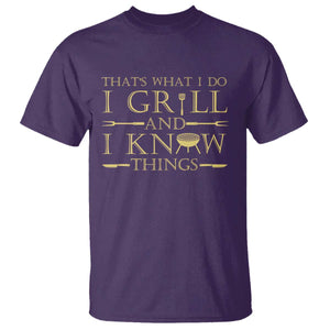 Funny BBQ Grilling Pitmaster T Shirt I Grill And Know Things TS09 Purple Print Your Wear