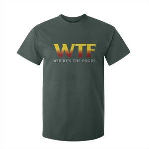 Funny BBQ Lover T Shirt For Kid WTF Where's The Food Grilling TS09 Dark Forest Green Print Your Wear