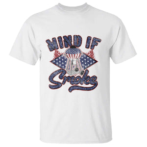 Funny BBQ Grilling T Shirt Mind If I Smoke Smoker TS09 White Print Your Wear