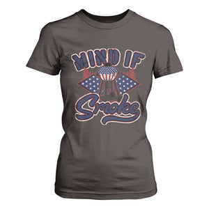 Funny BBQ Grilling T Shirt For Women Mind If I Smoke Smoker TS09 Dark Chocolate Print Your Wear
