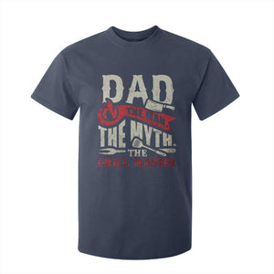 Funny BBQ Grilling Pitmaster T Shirt For Kid Dad The Man The Myth The Grill Master TS09 Navy Print Your Wear