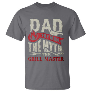 Funny BBQ Grilling Pitmaster T Shirt Dad The Man The Myth The Grill Master TS09 Charcoal Print Your Wear