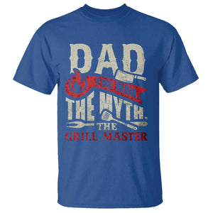 Funny BBQ Grilling Pitmaster T Shirt Dad The Man The Myth The Grill Master TS09 Royal Blue Print Your Wear
