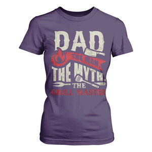 Funny BBQ Grilling Pitmaster T Shirt For Women Dad The Man The Myth The Grill Master TS09 Purple Print Your Wear