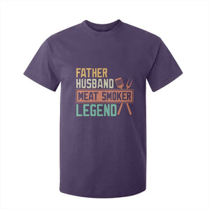 Funny BBQ Grilling Pitmaster T Shirt For Kid Father Husband Meat Smoker Legend Retro TS09 Purple Print Your Wear