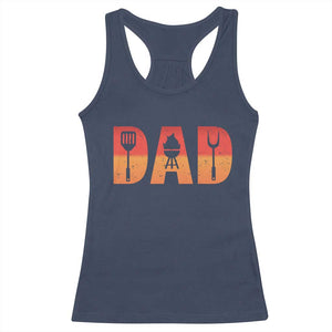 Funny BBQ Grill Dad Racerback Tank Top TS09 Navy Print Your Wear