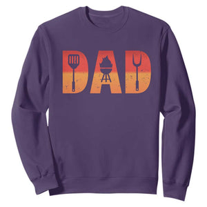 Funny BBQ Grill Dad Sweatshirt TS09 Purple Print Your Wear