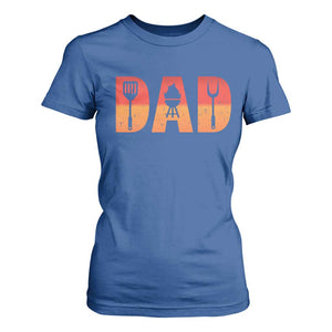 Funny BBQ Grill Dad T Shirt For Women TS09 Royal Blue Print Your Wear
