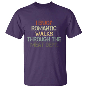 Funny BBQ Grilling T Shirt I Enjoy Romantic Walks Through The Meat Dept TS09 Purple Print Your Wear