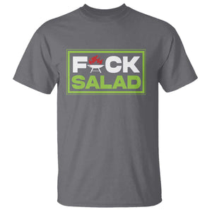 Funny BBQ Lover T Shirt Fxxk Salad Anti Vegan Jokes TS09 Charcoal Print Your Wear
