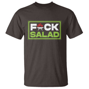 Funny BBQ Lover T Shirt Fxxk Salad Anti Vegan Jokes TS09 Dark Chocolate Print Your Wear