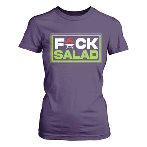 Funny BBQ Lover T Shirt For Women Fxxk Salad Anti Vegan Jokes TS09 Purple Print Your Wear
