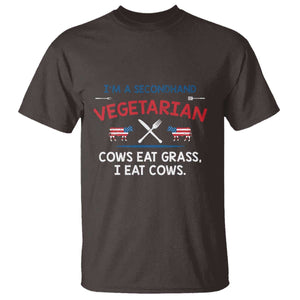 Funny BBQ Lover T Shirt Cow Eat Grass I Eat Cow Anti Vegan Jokes TS09 Dark Chocolate Print Your Wear