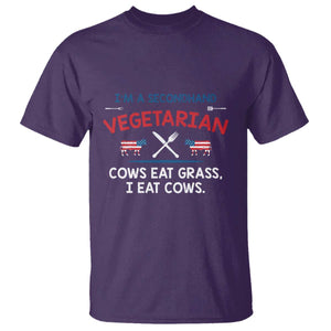 Funny BBQ Lover T Shirt Cow Eat Grass I Eat Cow Anti Vegan Jokes TS09 Purple Print Your Wear