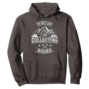 Rock Collector Hoodie I'm Not Lost I'm Collecting Rocks Geologist TS09 Dark Chocolate Print Your Wear