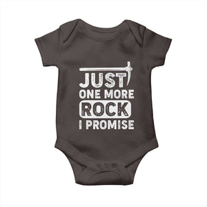 Rock Collector Baby Onesie Just One More Rock I Promise TS09 Dark Chocolate Print Your Wear